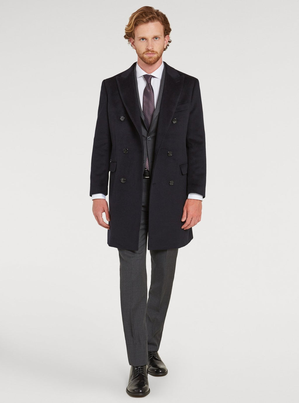 Cappotto doppiopetto in misto cashmere