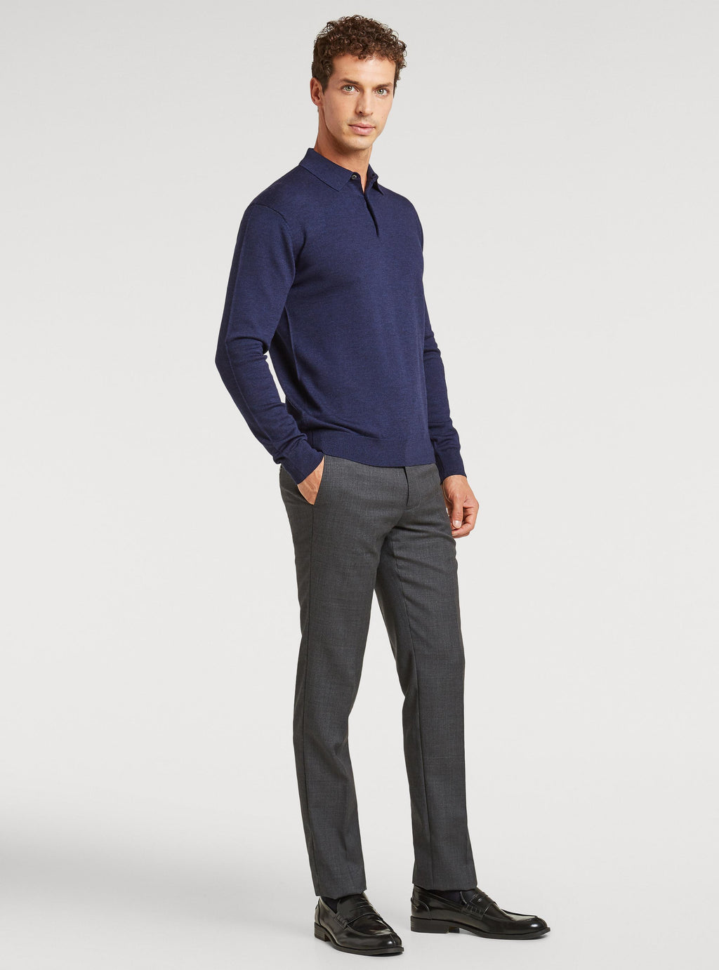 Polo in pura lana merino-1