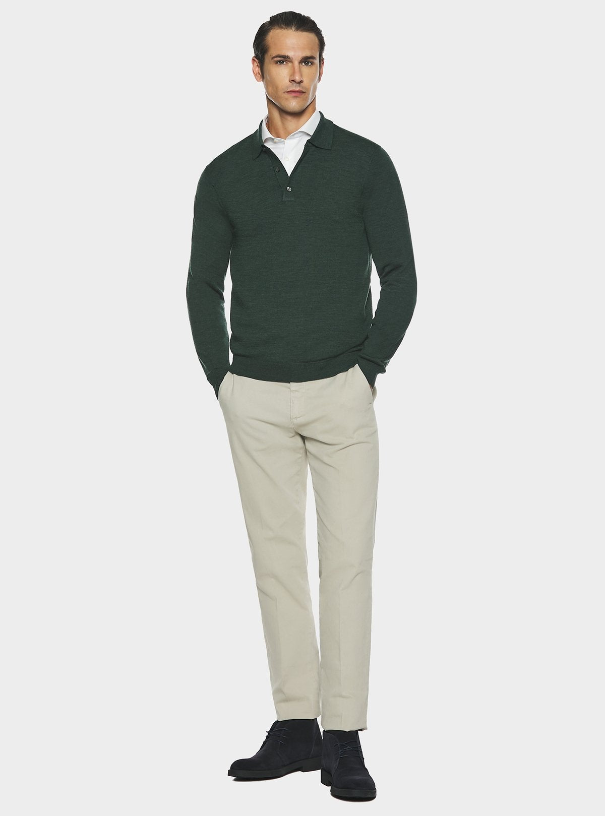 Polo in pura lana merino-1