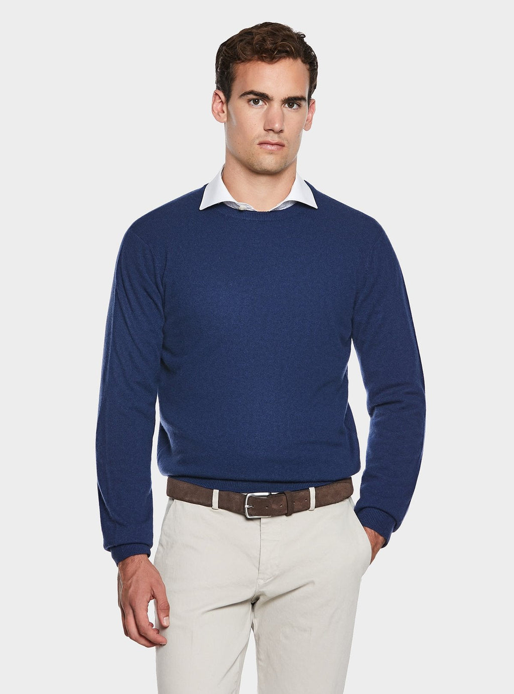 Maglia girocollo in puro cachemire