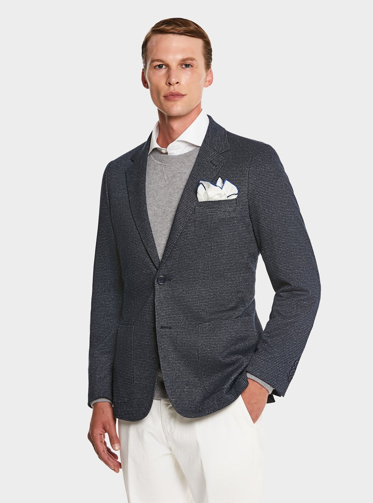 Giacca monopetto pied de poule-0