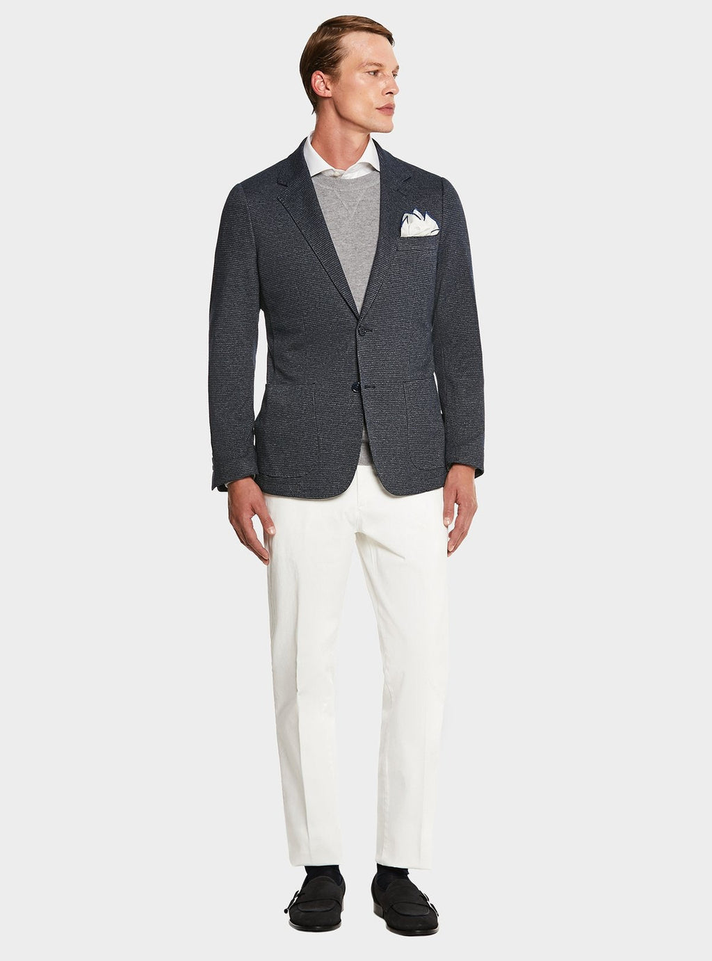 Giacca monopetto pied de poule-1