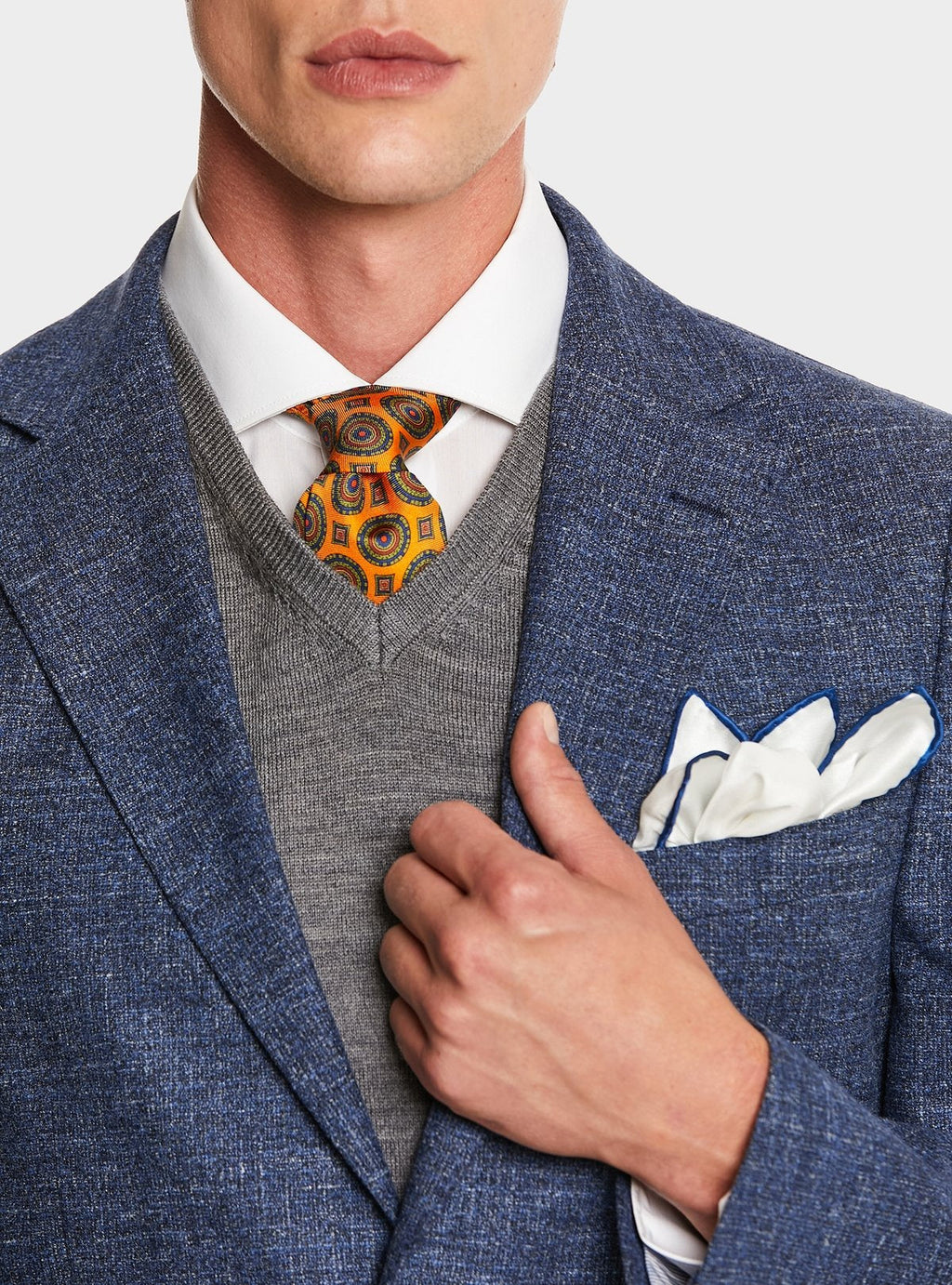 Giacca operata in misto lana lino e seta-2