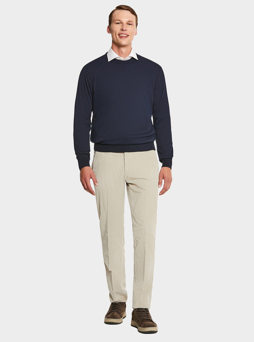 Maglia girocollo tinta unita-1